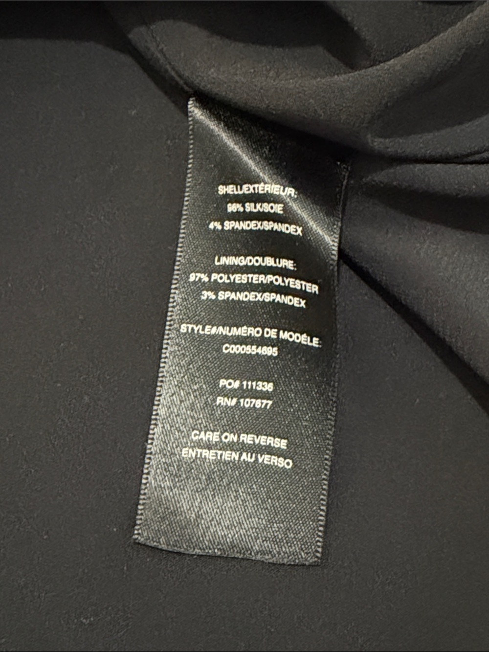 Alice + Olivia Little Black V-Neck Silk Slip Dress Size S/P - Picture 9 of 10
